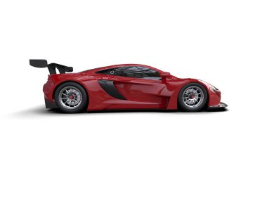 Race car isolated on white background. 3d rendering - illustration