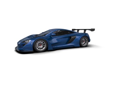 Race car isolated on white background. 3d rendering - illustration