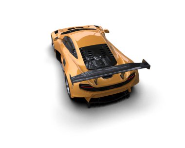 Race car isolated on white background. 3d rendering - illustration