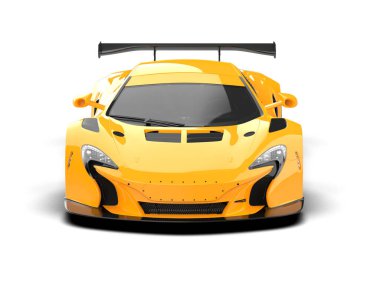 Race car isolated on white background. 3d rendering - illustration