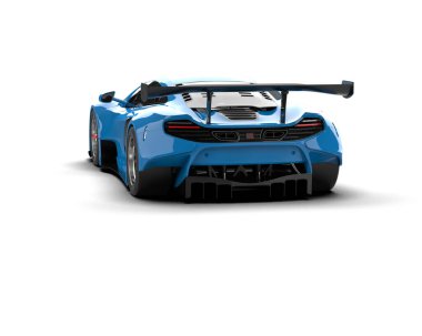 Race car isolated on white background. 3d rendering - illustration