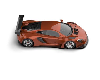 Race car isolated on white background. 3d rendering - illustration