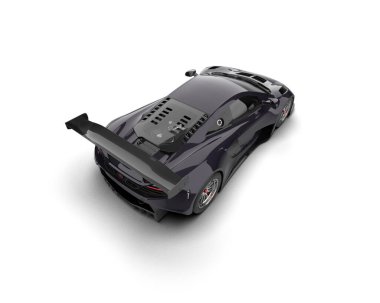 Race car isolated on white background. 3d rendering - illustration