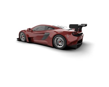 Race car isolated on white background. 3d rendering - illustration