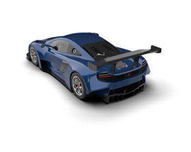 Race car isolated on white background. 3d rendering - illustration