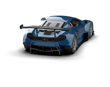 Race car isolated on white background. 3d rendering - illustration