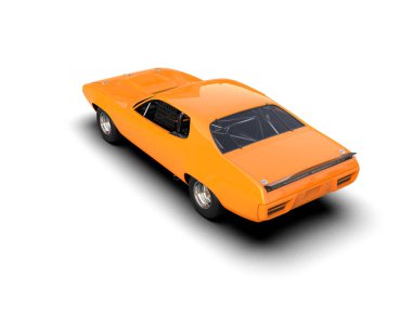 Race car isolated on white background. 3d rendering - illustration