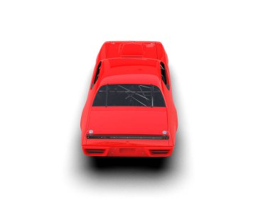 Race car isolated on white background. 3d rendering - illustration