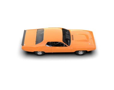 Race car isolated on white background. 3d rendering - illustration
