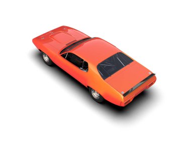 Race car isolated on white background. 3d rendering - illustration