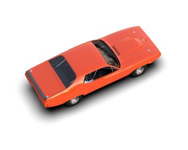 Race car isolated on white background. 3d rendering - illustration
