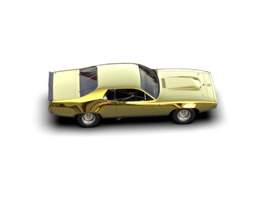 Race car isolated on white background. 3d rendering - illustration