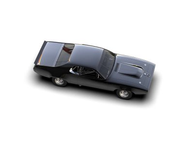 Race car isolated on white background. 3d rendering - illustration