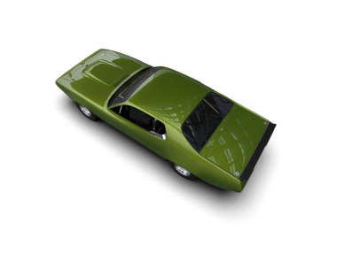 Race car isolated on white background. 3d rendering - illustration