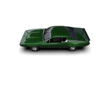 Race car isolated on white background. 3d rendering - illustration