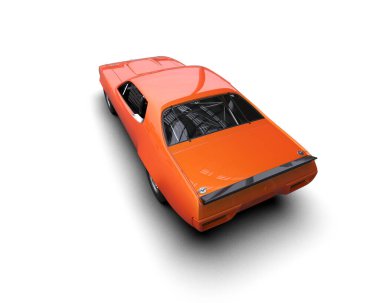 Race car isolated on white background. 3d rendering - illustration