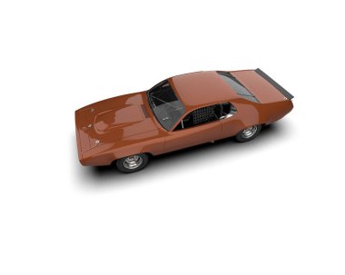 Race car isolated on white background. 3d rendering - illustration