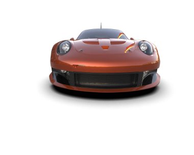 Race car isolated on white background. 3d rendering - illustration