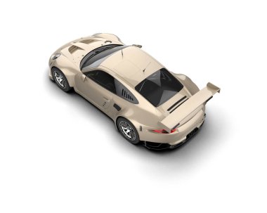 beyaz arka planda modern lüks araba 3 boyutlu görüntüleme