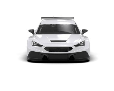 beyaz araba modern süper araba - üst görünüm