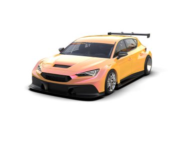 modern kompakt spor araba 3 boyutlu hazırlama