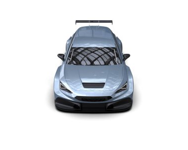Race car isolated on white background. 3d rendering - illustration