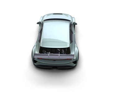 Race car isolated on white background. 3d rendering - illustration