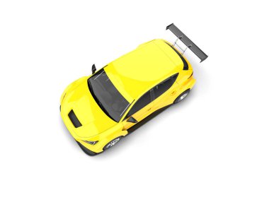 Race car isolated on white background. 3d rendering - illustration