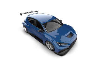 Race car isolated on white background. 3d rendering - illustration