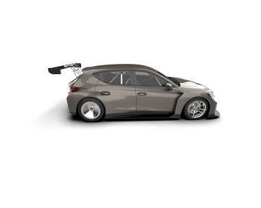 Race car isolated on white background. 3d rendering - illustration