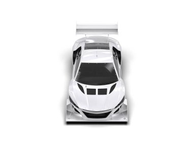 Race car isolated on white background. 3d rendering - illustration