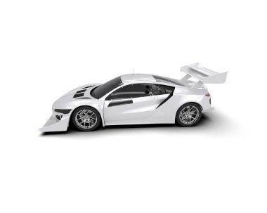 Race car isolated on white background. 3d rendering - illustration