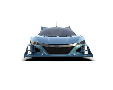Race car isolated on white background. 3d rendering - illustration