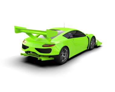 Race car isolated on white background. 3d rendering - illustration