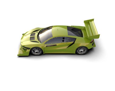 Race car isolated on white background. 3d rendering - illustration