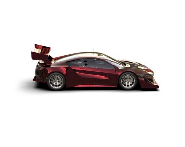 Race car isolated on white background. 3d rendering - illustration