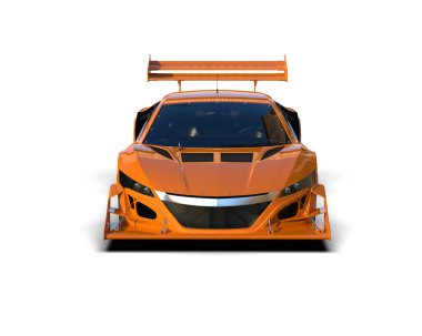 Race car isolated on white background. 3d rendering - illustration