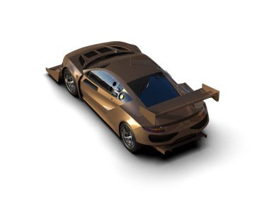 Race car isolated on white background. 3d rendering - illustration