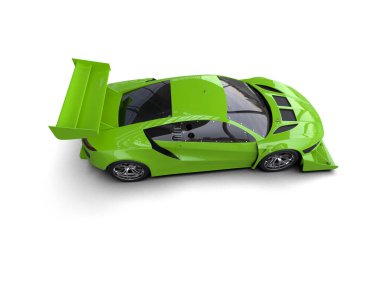 Race car isolated on white background. 3d rendering - illustration