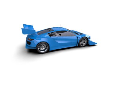 Race car isolated on white background. 3d rendering - illustration