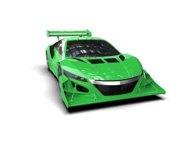 Race car isolated on white background. 3d rendering - illustration