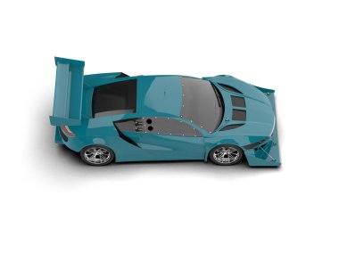 Race car isolated on white background. 3d rendering - illustration