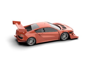 Race car isolated on white background. 3d rendering - illustration