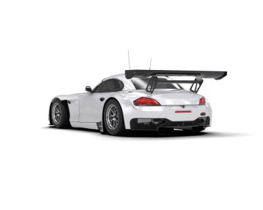 Race car isolated on white background. 3d rendering - illustration