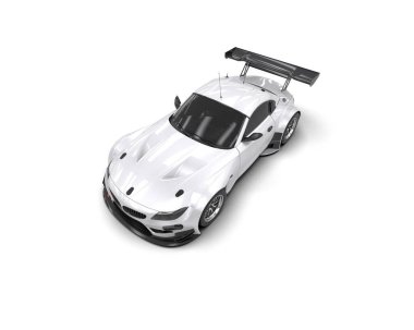 Race car isolated on white background. 3d rendering - illustration