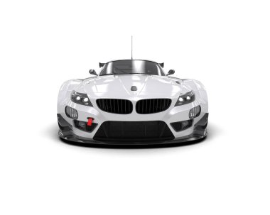 Race car isolated on white background. 3d rendering - illustration