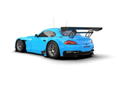 Race car isolated on white background. 3d rendering - illustration