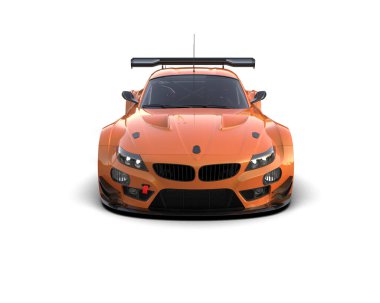 Race car isolated on white background. 3d rendering - illustration