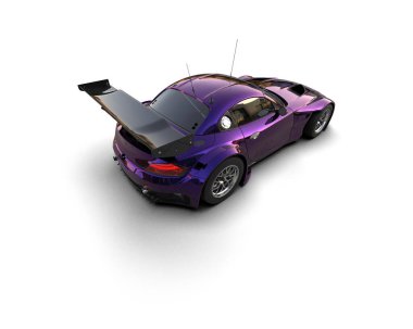 Race car isolated on white background. 3d rendering - illustration