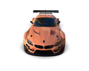 Race car isolated on white background. 3d rendering - illustration